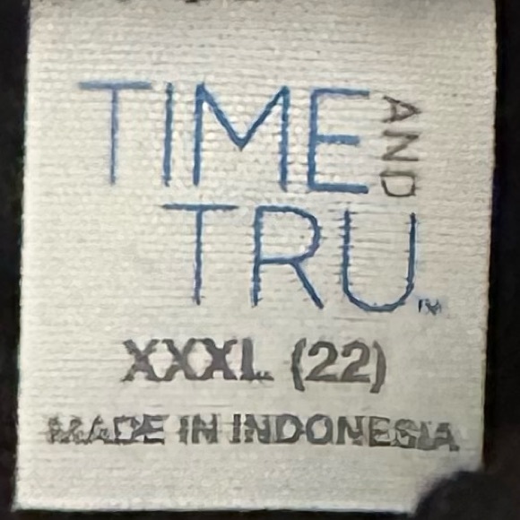 Plus Size, Black Cotton Pants, Size 22 - Picture 3 of 4